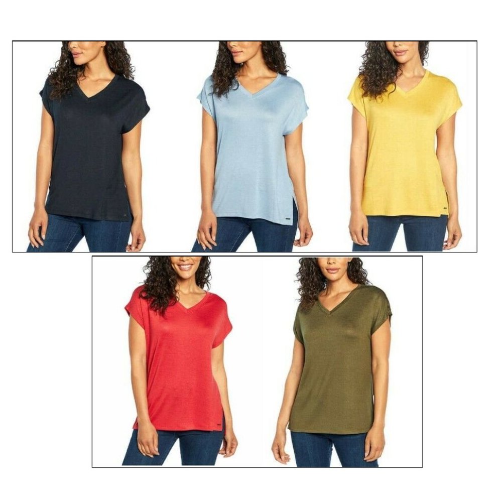 NWT Orvis Women's Short Sleeve V-Neck Tunic Knit Top Shirt Size XS S M L XL $65